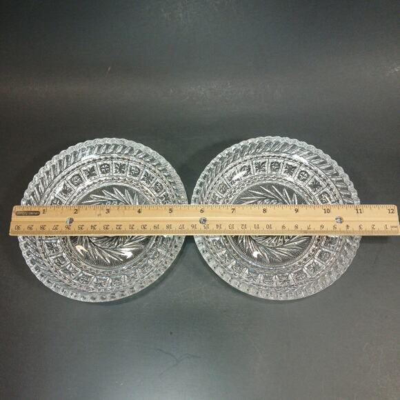 2 Vintage Fostoria Virgina Clear 5.5" Candy Bowls or Jewelry Dishes *Crack* - Picture 14 of 15